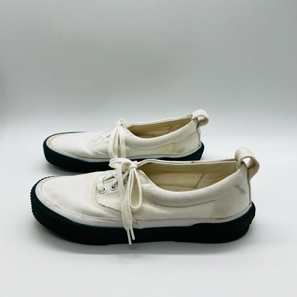 Celine Paris Classic White Canvas Sneakers with Hunter Green soles size 8 - Picture 2 of 15